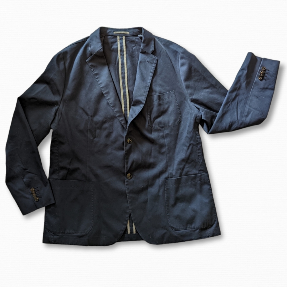 Michael Kors Navy Button Down Blazer, size 46R